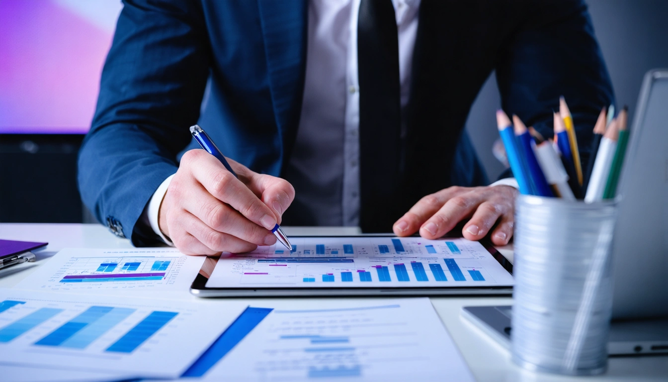 A polished corporate-style conceptual image representing professional commitment, featuring a focused business